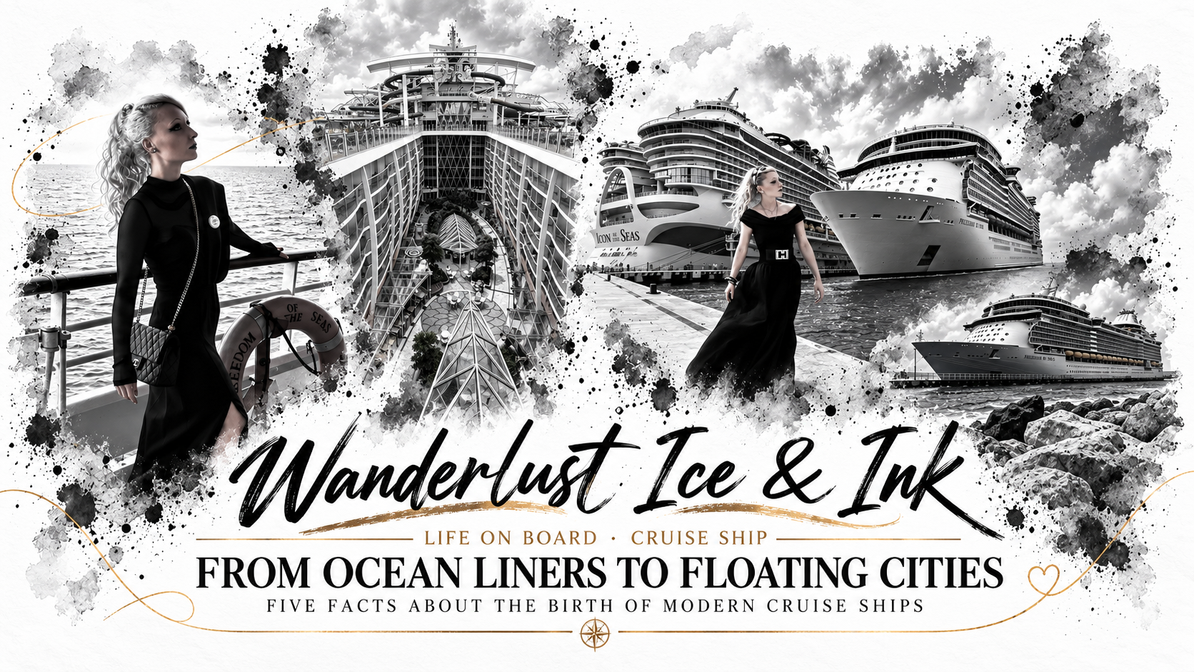 Wanderlust Ice & Ink — La vie à bord d’un navire de croisière : des paquebots transatlantiques aux villes flottantes, cinq faits sur la naissance des navires de croisière modernes. (c) @sarahaerial.ice