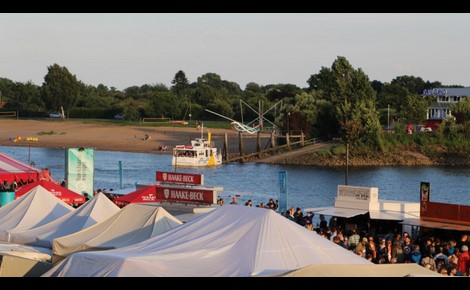 Un ferry dessert la plage sur le rive opposée. Photo (c) Alice Dutray.