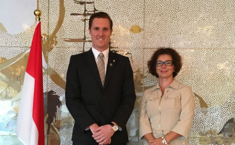Hadrien Bourely, Consul honoraire à Sydney et S.E. Mme Catherine Fautrier, Ambassadeur de Monaco en Australie. Photo courtoisie © DR