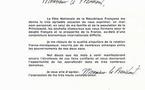 Message de SAS le Prince Albert II au Président de la République française