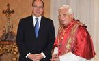 Le Prince Albert II au Vatican, en audience privée avec le Pape Benoît XVI