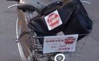 Les Vélibs aux couleurs de STOP LA GREVE