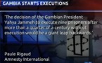 Gambie: Moratoire sous condition sur les exécutions