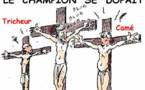 DESSIN DE PRESSE: Crucifixion d'Armstrong, le roi des spliffs