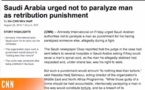 Arabie saoudite: Condamnation à la paralysie