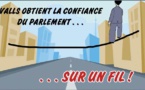 DESSIN DE PRESSE: L'équilibriste Valls rescapé