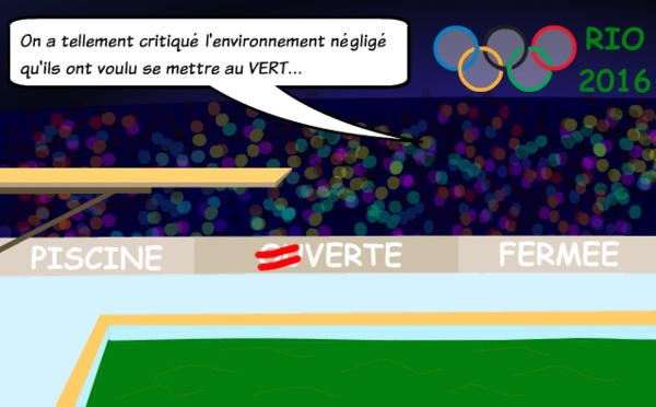 Piscines vertes à Rio