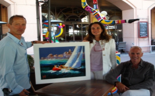 TABLEAUX DE SAINT-TROPEZ À MONACO : IVAN AU QUAI DES ARTISTES