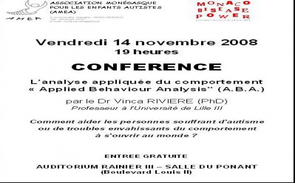MONACO - CONFERENCE POUR LES ENFANTS AUTISTES