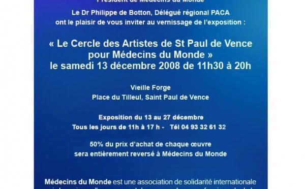 Le Cercle des Artistes de Saint Paul de Vence pour Médecins du Monde PACA