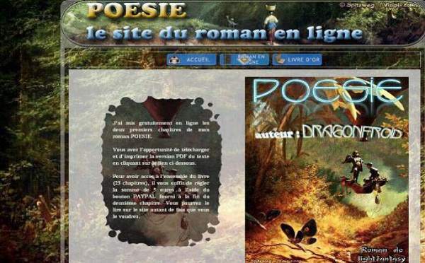 Dragonfroid, roman heroïc-fantasy en ligne