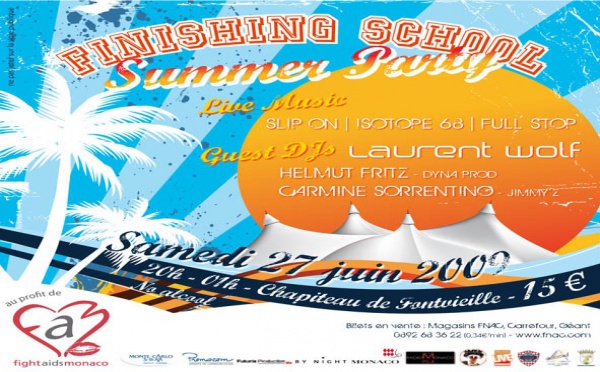 Soirée Finishing School Summer Party, au profit de Fight Aids Monaco