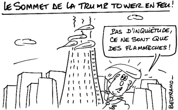 Trump en flammes