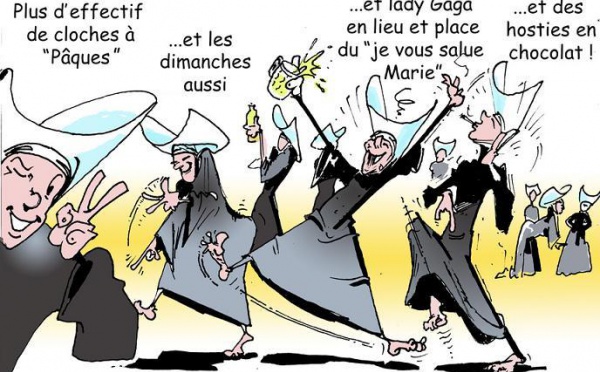 DESSIN DE PRESSE: Grève des 'Robes noires' en France