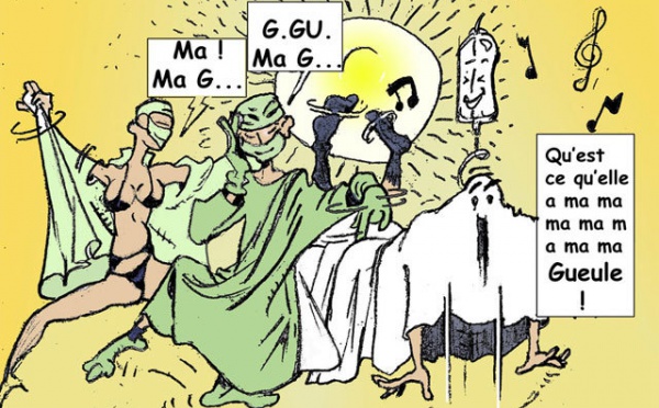 DESSIN DE PRESSE: Mes teufs avec les disques de Johnny