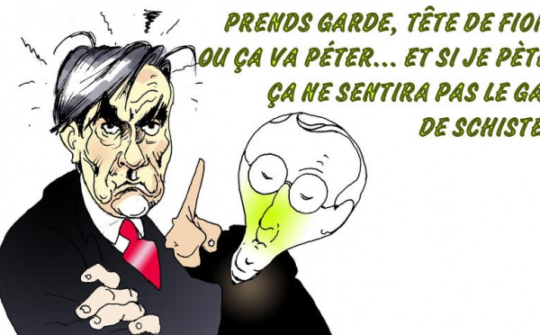 DESSIN DE PRESSE: Fillon et le gaz de schiste