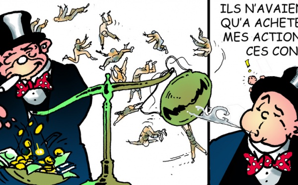 DESSIN DE PRESSE: Champagne pour les actionnaires, bulles pour les employés !