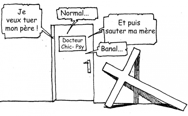 DESSIN DE PRESSE: Freud, Lacan et tout le bataclan au secours de l'Église Belge