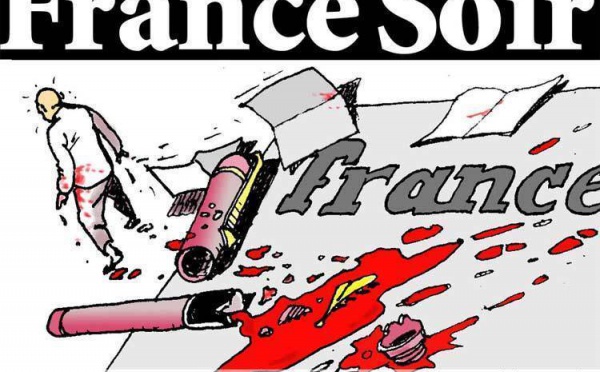 DESSIN DE PRESSE: Fin de l'encre et du papier pour France-Soir