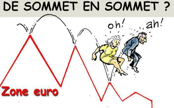 DESSIN DE PRESSE: Ciel assombri sur les sommets de la Zone Euro