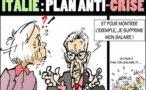 DESSIN DE PRESSE: Sacrifice bien ordonné commence par soi-même