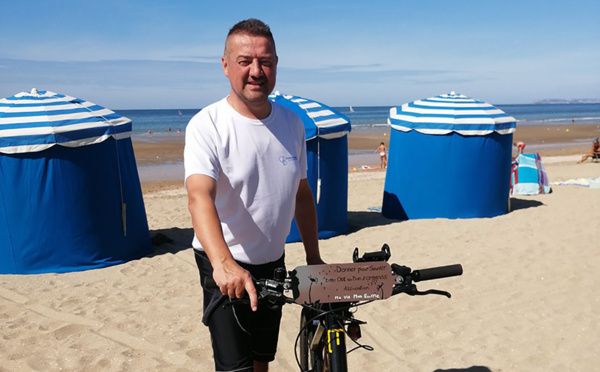 Tancarville-Porto: greffé, il parcourra 1.600 km à vélo