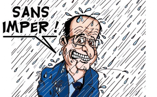 DESSIN DE PRESSE: Un président qui se mouille
