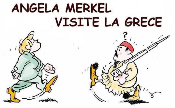 DESSIN DE PRESSE: Chemin de croix grecque pour Merkel