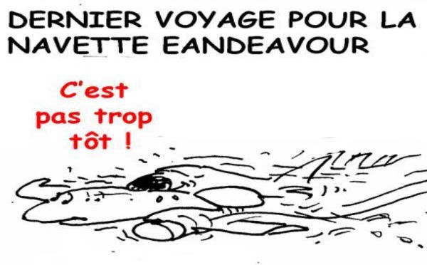 DESSIN DE PRESSE: Dernière mission pour Endeavour