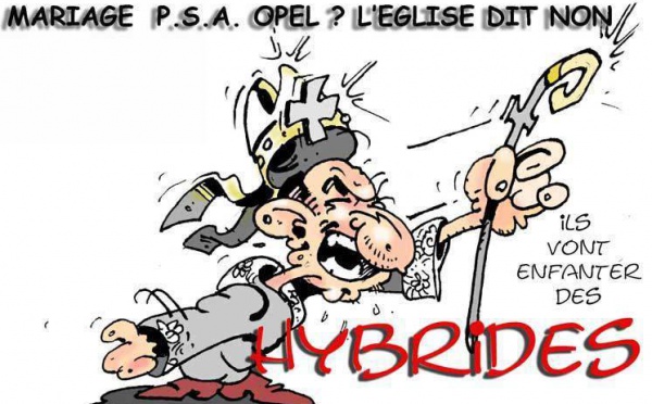 DESSIN DE PRESSE: Quid d'une union PSA-Opel?
