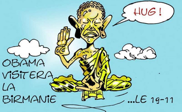 DESSIN DE PRESSE: Obama en Birmanie