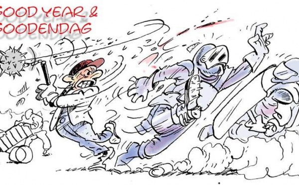 DESSIN DE PRESSE: Pancrace et lancer de poids chez les Goodyear