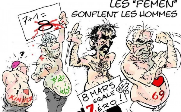 DESSIN DE PRESSE: Seins nus contre rince vue