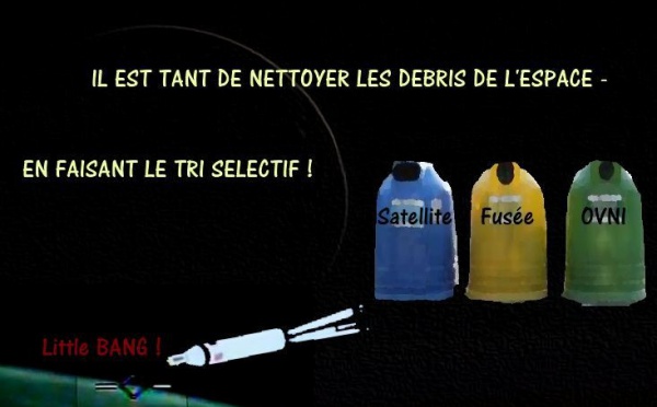DESSIN DE PRESSE: Collision dans l'Espace
