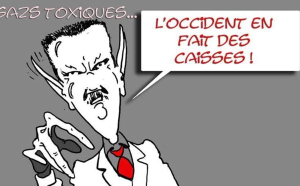 DESSIN DE PRESSE: Genève 2 sent le gaz pour Assad