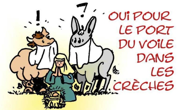 DESSIN DE PRESSE: Ayrault les pieds dans le voile