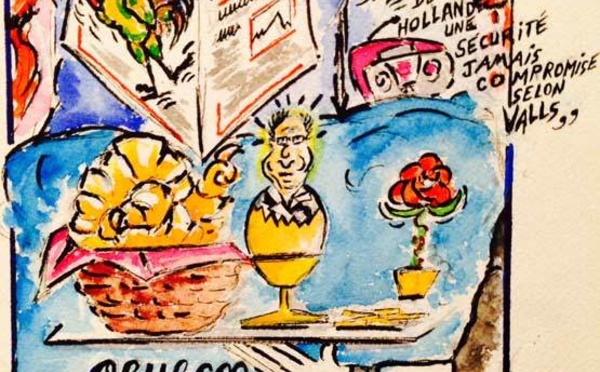 DESSIN DE PRESSE:  Œuf-coque pour Madame