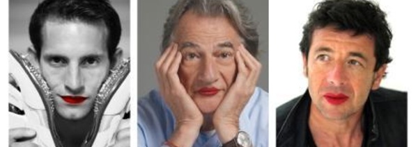 Les hommes mettent du rouge à lèvres pour soutenir le mouvement Mettez du rouge