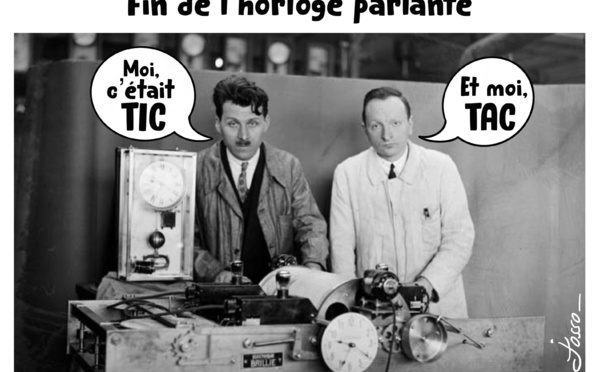 Fin de l’horloge parlante