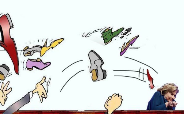 DESSIN DE PRESSE: Hillary Clinton a eu shoe