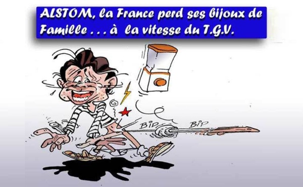 DESSIN DE PRESSE: General Electric et Alstom