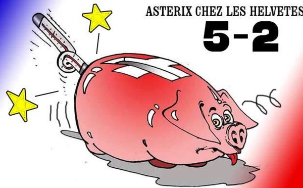 DESSIN DE PRESSE: Les Bleus face à une défense Gruyère