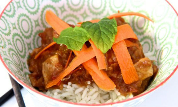 Porc gingembre et orange façon thaï