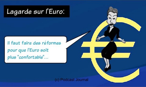 Dessin de presse: Christine Lagarde appelle à accélérer les réformes