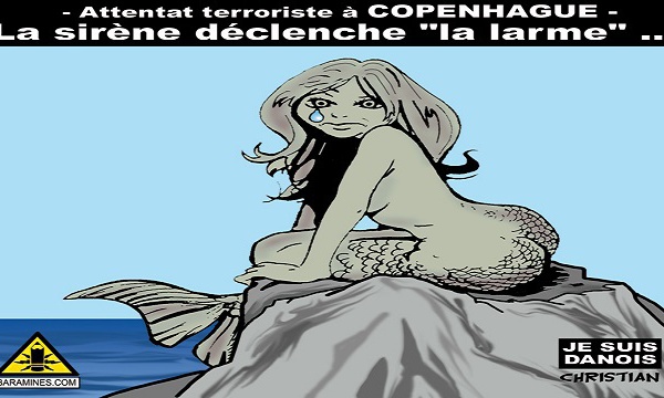 La petite sirène danoise pleure les attentats