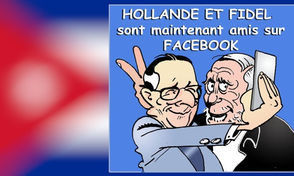Hollande et son Fidel ami