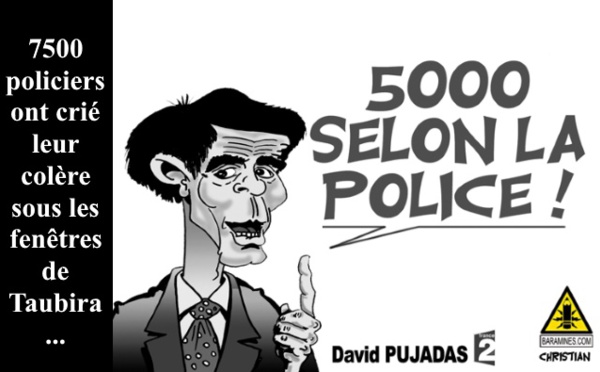 La police manifeste dans la rue