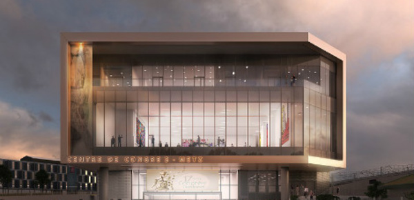 Centre des congrès Robert Schuman à Metz: Manuel Valls a posé la première pierre