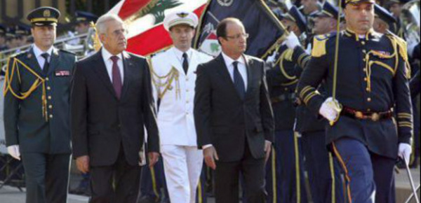 François Hollande en visite à Beyrouth