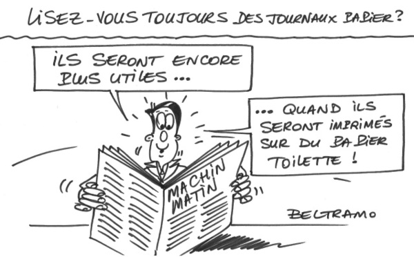 Déclin des journaux papier 